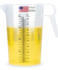 64oz Half Gallon Measure Pitcher With Conversion Chart Heavy Duty Food Grade Polypropylene BPA Free Stain Resistant Translucent