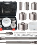 Zeliceka concrete hole saw kit in case with six hole saws (30–115 mm), SDS Plus shanks, and dust bowl.