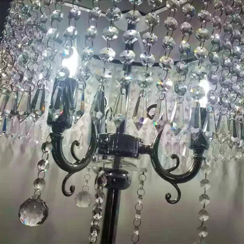 Crystal Floor Lamp With Chrome Finish, Tall Standing Light For Living Room, Bedroom, Office, 59 Inch Tall, Easy Assembly, Requires E12 Bulb Handpicked Crystal Details For A Luxe Glow Vibe
