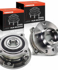 Two Piece Front Wheel Bearing And Hub Assembly Set For BMW X5 2007 To 2018 And X6 2008 To 2018 AWD Only Drop In Replacement