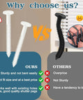 Top Shelf 30 Pack 3 Inch White Vinyl Shutter Fasteners Hella Durable PVC Anchor Pins comparison with black variant.