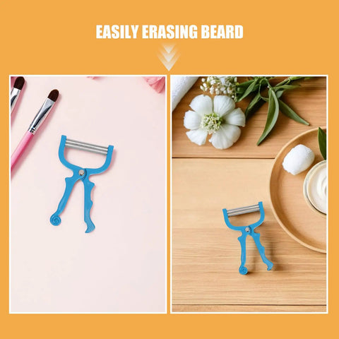 4 Piece Manual Facial Hair Remover Set With Spring Threading Tool For Women Portable Metal Hair Remover With Stainless Steel Springs And ABS Handle For No Fuss Gentle Painless Skin On Face Neck And Chin Travel Friendly, blue manual spring threading tool