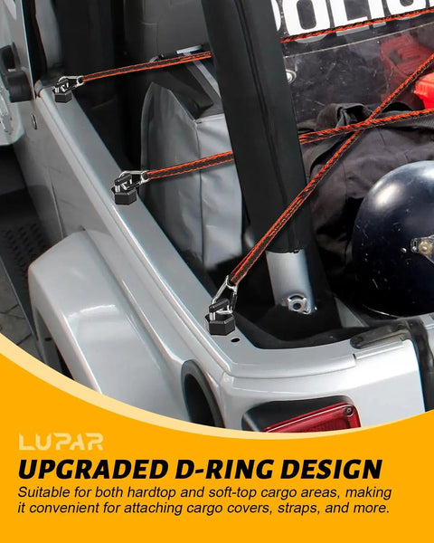 Image of Badass Quick Swap Thumb Screws With Heavy Duty D Ring Knobs Premium Aluminum Alloy Hardtop Bolts for Jeep Wrangler.