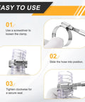 Steps for using 12 Piece Adjustable Worm Gear Hose Clamp Set 6 7 Eighths Inch To 7 Three Quarters Inch Beefy 304 Stainless Steel.
