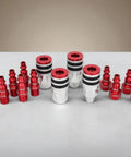 M Style Quick Connect Coupler And Plug Kit With Rubber Bumpers, 1 Quarter Inch NPT Hose Fittings For Air Tools And Compressors, 14-Piece