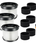 Three Pack HEPA Filter Kit For M18 Compact Vacuum 0882-20 Replacement 49-90-0160 49-90-1951 With Six Foam Sleeve Filters And One Brush