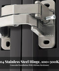Heavy Duty Concealed Door Hinge For Cabinets And Fire Doors Built Tough With Reinforced Steel And Easy Slide Adjustments visible showing 304 stainless steel construction.