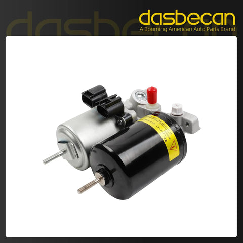 Premium Heavy Duty ABS Brake Booster Pump With No Sweat Direct Bolt On Fitment For Toyota Prius And RAV4 2010 To 2015 side view with connections.