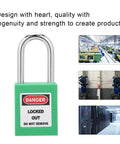 Tough As Nails 38 Mm Padlock Lockout Tagout Kit With Five Insulated Locks Ten Keys And Writable Tags To Secure Machines Prevent Unwanted Starts In Extreme Temps Ideal For Shop Floors Or Repair Crews Wanting Durable Industrial Safety Gear Top Pick green insulated lockout padlock with steel shackle for machine safety