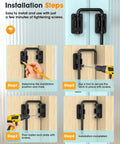 Installation steps of 2.36 Inch U Patio Sliding Door Loop Lock Latch Stainless Steel Home Security Loop Bolt Lock for Barn Garden Fence Gate and Window multi angle installation
