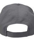 Back view of Forklift Humor Adjustable Baseball Hat For Warehouse Drivers And Logistics Pros showing adjustable strap and slate gray color.