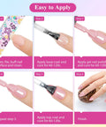 Gel Nail Polish Kit With UV Lamp 24 Vibrant Colors Base Coat Glossy And Matte Top Coats Complete At Home Nail Set application steps