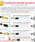 Diagram of Heavy Duty Tire Inflator Hose Adapter With Twist On To Lock On Connection And All Metal Lock On Air Chuck And Air Hose For Schrader Valve Fine Thread Perfect For Bike Motorcycle And Car Inflation Fast Hands Free Open Flow 90 Degree Thumb Press showing correct use of air chucks with fine thread, not for tire inflators.