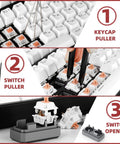 Aluminum Switch Opener And Lube Kit For Custom Keyboards With Tweezers And Four Claw Gripper All In One Keyboard Lube Tools