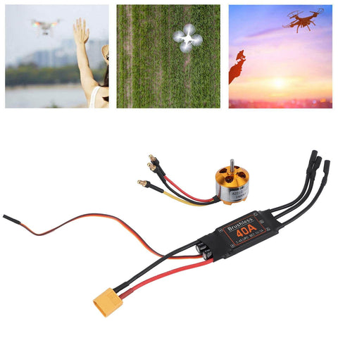 Beefy 2212 KV1400 Brushless Motors With 40A ESC for RC aircraft and drones XT60 compatible speed controller set