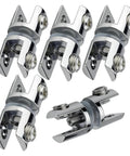 5 Pack Glass Clamps For 5 To 10mm Thick Glass Durable Rustproof Bidirectional Mounts For Shelves Partitions And Glass Rails