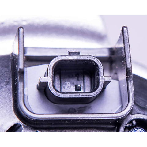 Close-up of the connector on the Beefed-Up Premium Alternator Replacement For Nissan Rogue 2014-2019, 100% New Components, OEM-Grade Quality.