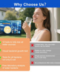 Drinking Water Bacteria Test Kit With 12 Tests Detecting Coliform And E Coli Plus All Bacteria, woman holding glass