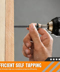 Drill driving Size 14 Lag Screws 100 Pack For Outdoor Wood, Structural Deck And Framing Screws, Rust Resistant Black Finish