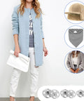 60 Sets Sew On Snap Buttons Kit DIY Friendly With 12mm 14mm And 16mm Metal Snaps for clothing, coat, hat, and shawl