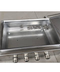 Weatherproof Junction Box For Wall Mount Tough As Nails Built To Last Heavy Duty 304 Stainless Steel Enclosure open with cable glands