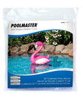 Packaging showing Floating Flamingo Pool Decor For Backyard Fun, 28 Inch Pink Flamingo Accent For Pool Spa Patio And Garden