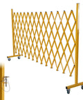Heavy Duty Rolling Scissor Barrier Expandable Steel Gate With Smooth Swivel Casters For Fast Job Site Lockdown crowd control setup.