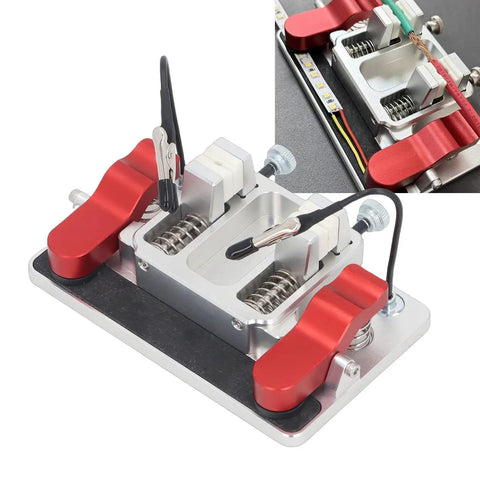 Pro Grade Soldering Helping Hands Station With Dual Clamps And 12mm Opening Aluminum Third Hand Tool for precise soldering tasks