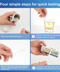 Four steps using Must Have At Home pH Test Strips 4.5 To 9.0, 200 Count Litmus Paper for urine and saliva testing.
