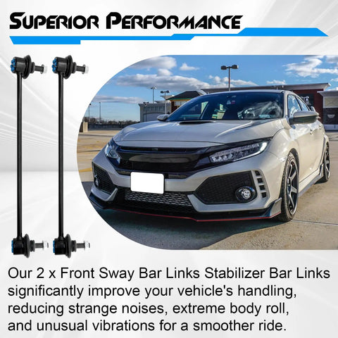 2 Piece Front Sway Bar Link Kit For Honda Civic 2012 2015 And Acura ILX 2013 2022 Replace K750604 K750605 with car image