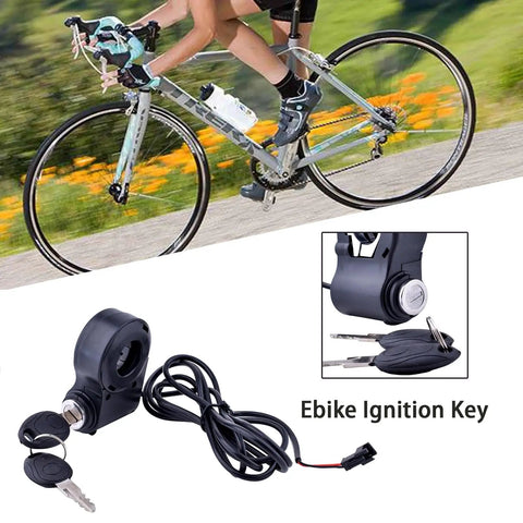 Bike And Electric Scooter Ignition Switch With Key for 12V to 96V Ebike Anti Theft Lock Replacement Two Key System Two Wire Setup Plug And Play Easy Install Durable High Security