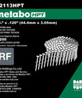 One And Three Quarters Inch Full Round Head Roofing Nails With Smooth Shank Electro Galvanized Wire Coil Go To Workhorse 7,200 Count 16 Degree Fits Most Full Round Head Nailers Durable Roofing And Shingle Construction Nails shown in packaging.