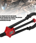 14 Inch Hand Blind Rivet Nut Setter Kit With 6 Interchangeable Mandrels Anti Slip Curved Handle shown with arc design