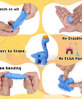 60 Color Polymer Clay Starter Kit For Kids And Adults DIY Modeling Clay Oven Bake Art And Crafts Set with blue clay examples