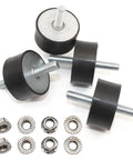 Heavy Duty Rubber Vibration Isolator Mounts 4 Pack Vibe Killer Double Stud Silent Blocks With 8 M8 Lock Nuts
