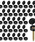 150 Pack Black Plastic Screw Caps For Covering Screw Heads Fits Size 6 And Size 8 Screws M3 M4 Decorative Snap Covers