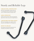 Kickass DIY Murphy Bed Kit Equipped With Heavy Duty Spring Lift Hardware Built From Commercial Grade Steel For Queen Full Or Twin Bedroom Storage Solutions, showing sturdy tubular steel legs.