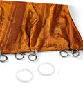 12 Pack Round Shower Curtain Rings Plastic Hooks For Bathroom Inner Diameter Easy Glide Heavy Duty Yet Gentle On Drapery Secure Durable Clips For Hanging Your Shower Curtain attached to orange curtain