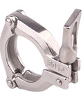 DERNORD 1.5-inch stainless steel sanitary clamp, tri-clamp Clover, angled front view