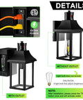 Porch Light With GFCI Outlet and Dusk to Dawn Motion Sensor, Outdoor Lights With 3 Modes, Weatherproof Exterior Fixtures