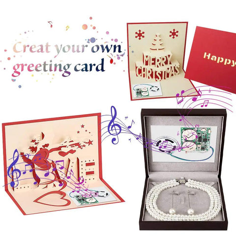 Slick DIY Light Activated Sound Module With Type C Usb Recordable Chip And 8Mb Memory Speaker Programmable Voice Player Box For Awesome Custom Greeting Cards And Rad Maker Projects Online Now