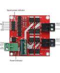 Top view of Beefed Up Dual DC Motor Driver With PWM Speed Control L298 H Bridge 6.5V To 27V Input showing board layout.