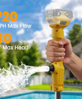 Cordless Water Transfer Pump Stick Go Cordless With 20V Battery Compatibility used in garden near pool