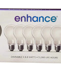 Box of Led 60W Dimmable Replacement Bulbs 6 Pack Daylight Glow Energy Saving Home And Office Lighting Smooth Dimming