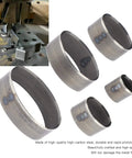 5 Piece Leather Hole Punch Set With Oval Dies, high-carbon steel, close-up of oval dies in various sizes for crafting