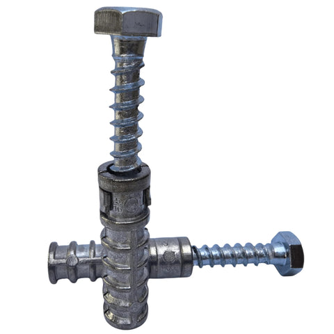 3/8 In By 1-3/4 In Zinc Alloy Short Lag Shield Anchor With 2 In Lag Bolts For Concrete Brick Block And Stone Masonry