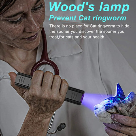 UV Black Light Pet Lamp For Cats And Dogs Detect Ringworm And Urine Stains Easy At Home Skin Check Tool Vet Style Diagnostic