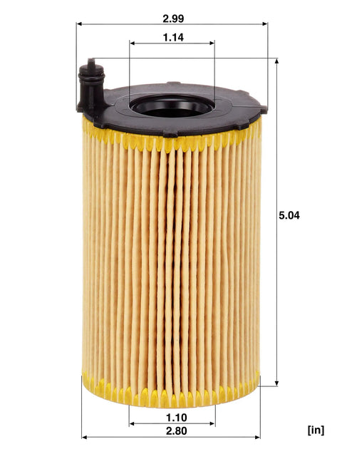 Oil Filter HU 8005Z Cartridge For Audi A6 A7 A8 Q5 And Porsche Cayenne 2013 To 2016 Quattro shown with dimensions