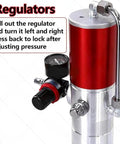Industrial Grade Pneumatic Grease Pump For 55 Gallon Drums Air Powered With 16 Foot Hose, detailed regulator image with gauge.
