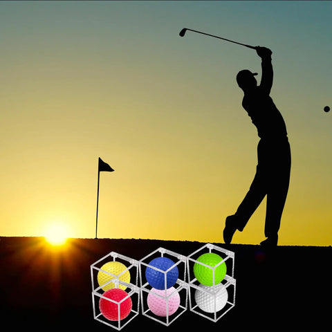 UV Protected Golf Ball Display Case Cube Clear Acrylic Showpiece For Autographed Balls Memorabilia with golfer silhouette